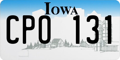 IA license plate CPO131