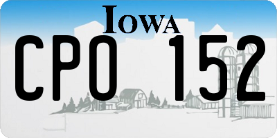 IA license plate CPO152
