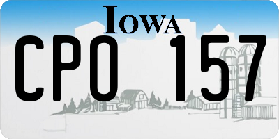 IA license plate CPO157