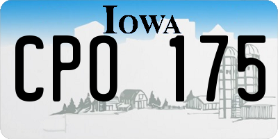 IA license plate CPO175