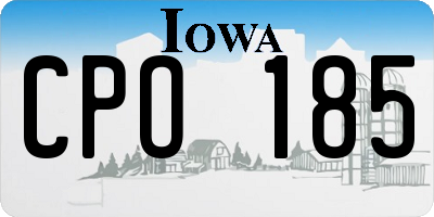 IA license plate CPO185