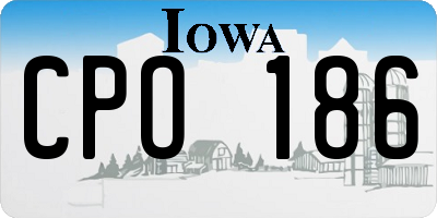 IA license plate CPO186