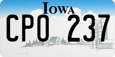 IA license plate CPO237