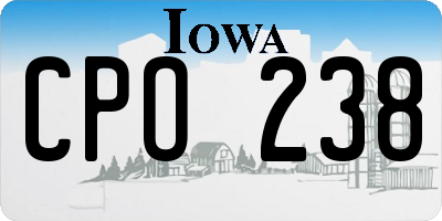IA license plate CPO238