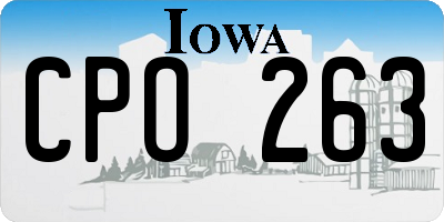 IA license plate CPO263