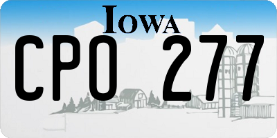 IA license plate CPO277