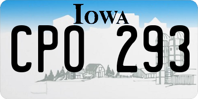 IA license plate CPO293