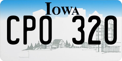 IA license plate CPO320