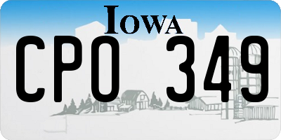 IA license plate CPO349