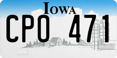 IA license plate CPO471