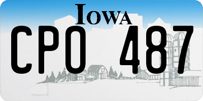 IA license plate CPO487