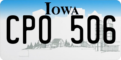IA license plate CPO506