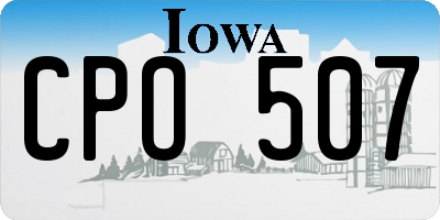 IA license plate CPO507