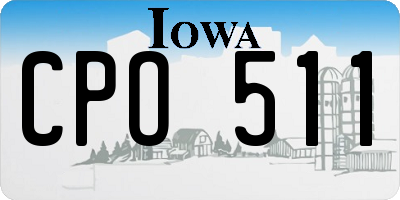 IA license plate CPO511