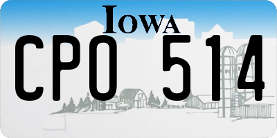 IA license plate CPO514