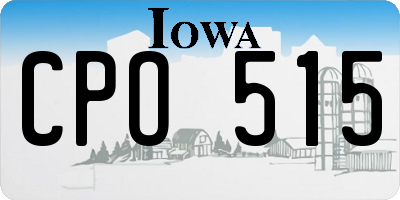 IA license plate CPO515