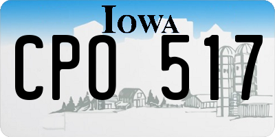 IA license plate CPO517