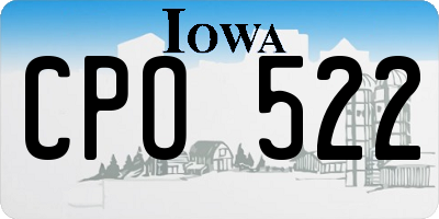 IA license plate CPO522