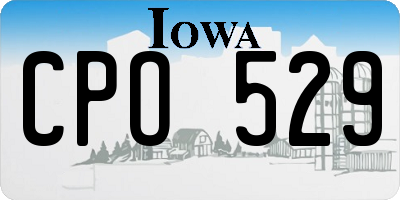 IA license plate CPO529