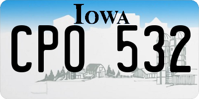 IA license plate CPO532