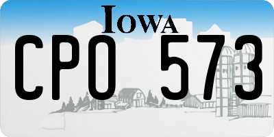 IA license plate CPO573