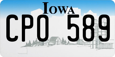IA license plate CPO589