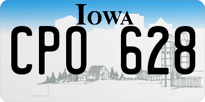 IA license plate CPO628