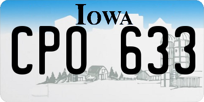 IA license plate CPO633
