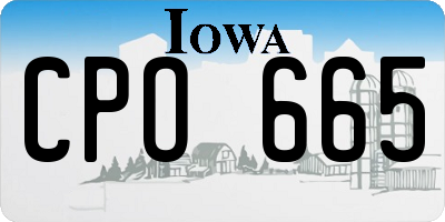 IA license plate CPO665