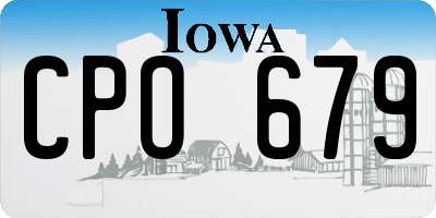 IA license plate CPO679