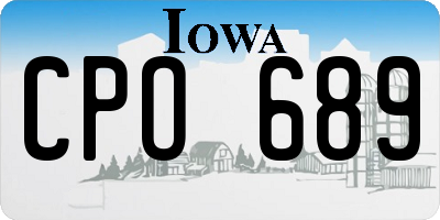 IA license plate CPO689