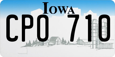 IA license plate CPO710