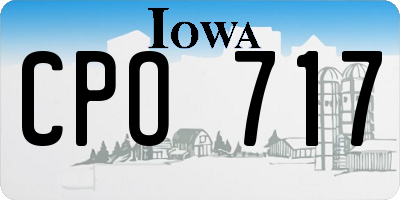 IA license plate CPO717