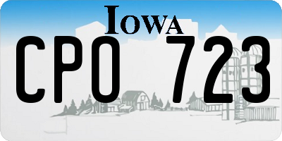 IA license plate CPO723