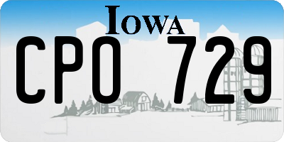 IA license plate CPO729