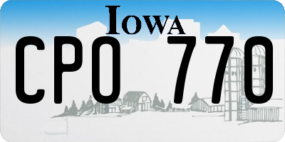 IA license plate CPO770