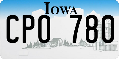 IA license plate CPO780