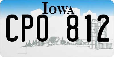 IA license plate CPO812