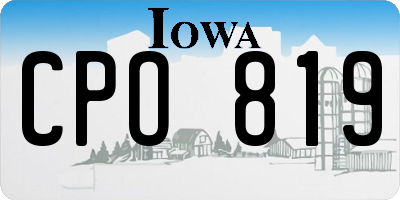 IA license plate CPO819