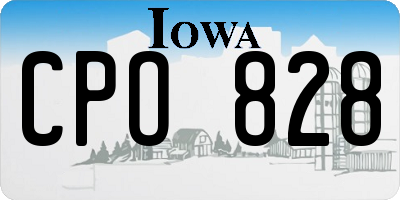 IA license plate CPO828