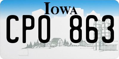 IA license plate CPO863