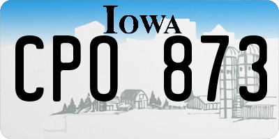 IA license plate CPO873