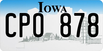IA license plate CPO878