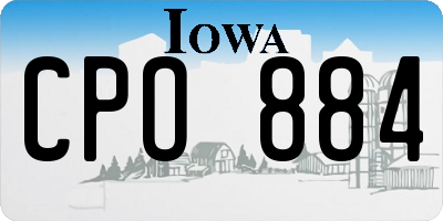 IA license plate CPO884