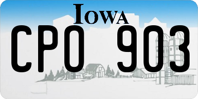 IA license plate CPO903
