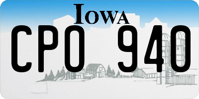 IA license plate CPO940