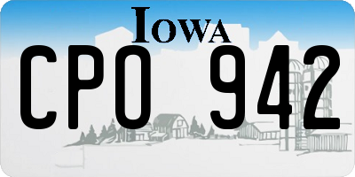 IA license plate CPO942