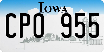 IA license plate CPO955