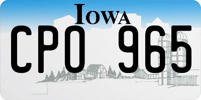 IA license plate CPO965