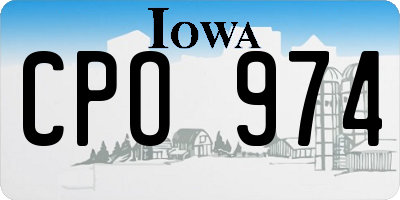 IA license plate CPO974